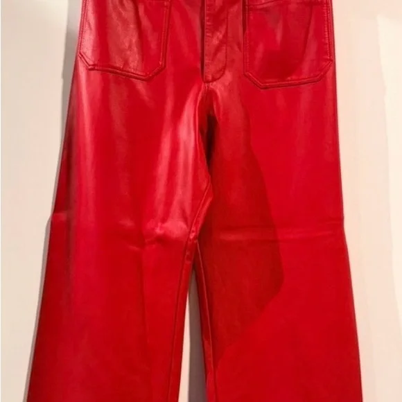 Anthropologie Red Cropped Pants - Picture 3 of 4